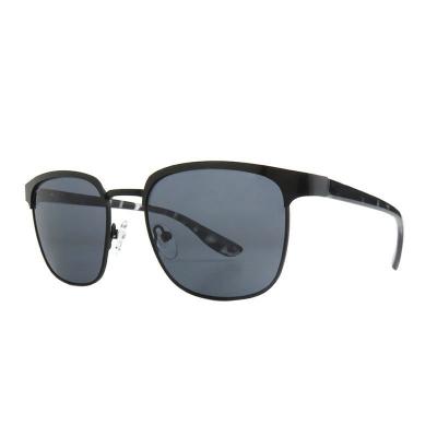 H10422 black square mixed-material sunglasses