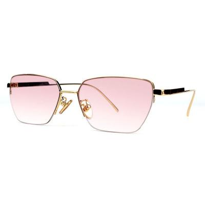 M10874 gold geometric metal sunglasses