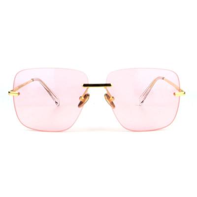 M10877 gold square metal sunglasses