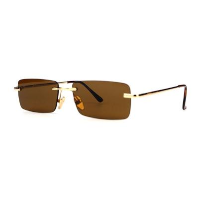 M10873 gold square metal sunglasses
