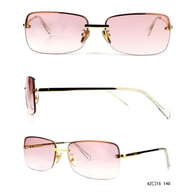 M10875 gold square metal sunglasses