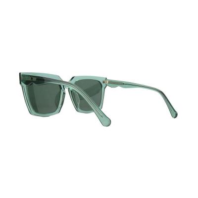 A10980 crystal teal square acetate sunglasses