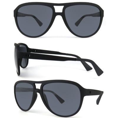 P10517 matte black aviator pc/tr90 sunglasses