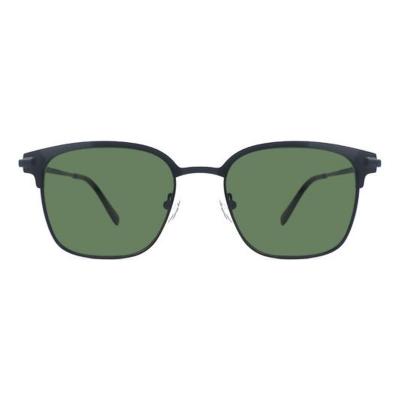 M10667 black square metal sunglasses
