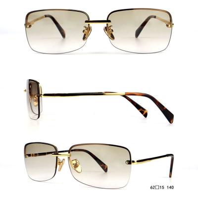 M10875 gold square metal sunglasses