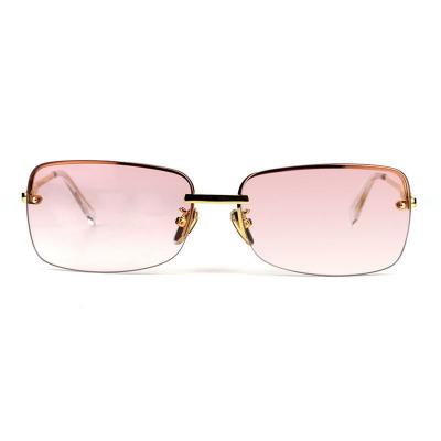 M10875 gold square metal sunglasses