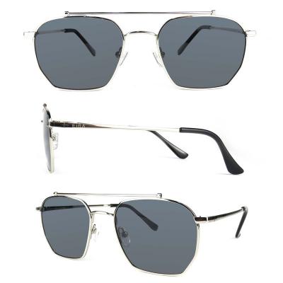 M10865 silver aviator metal sunglasses