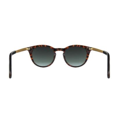 H10423 tortoiseshell cat eye mixed-material sunglasses