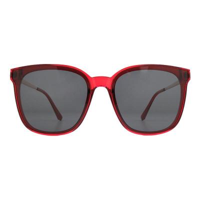 H10425 red square mixed-material sunglasses