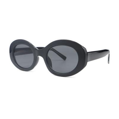 P10168 black oval pc/tr90 sunglasses