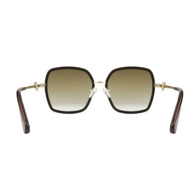 H10420 black square mixed-material sunglasses
