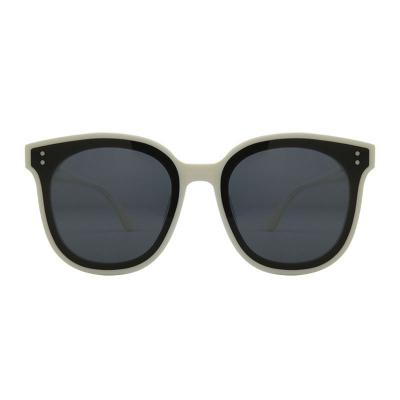 A10930 ivory white with black inner rim wayfarer acetate sunglasses