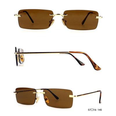 M10873 gold square metal sunglasses