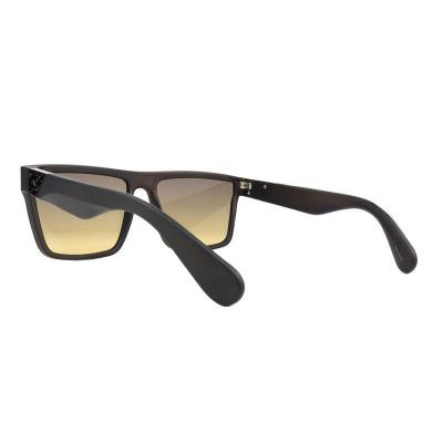 P10137 dark brown/black square pc/tr90 sunglasses