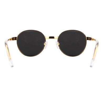 M10885 gold round metal sunglasses