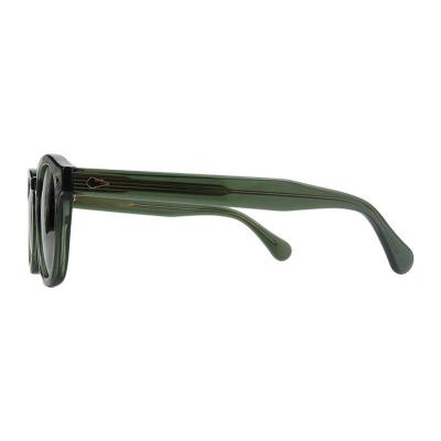A11040 olive green round acetate sunglasses