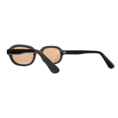 A11023 black oval acetate sunglasses