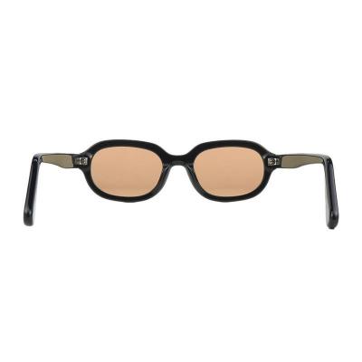 A11023 black oval acetate sunglasses