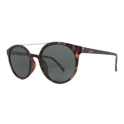 P10563 tortoiseshell round pc/tr90 sunglasses