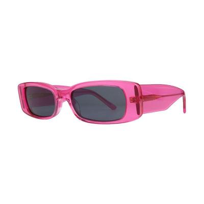 A10983 crystal pink square acetate sunglasses