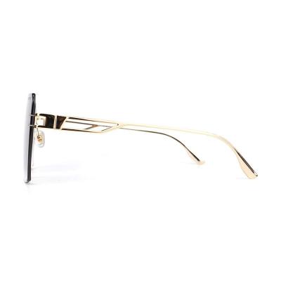 M10886 gold geometric metal sunglasses