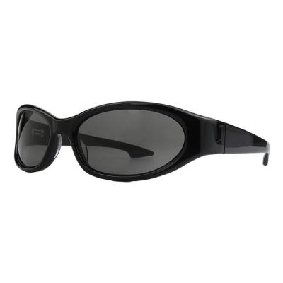 A11042 black oval acetate sunglasses