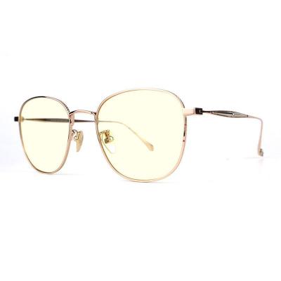 M10891 gold round metal sunglasses
