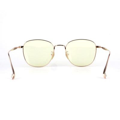 M10891 gold round metal sunglasses
