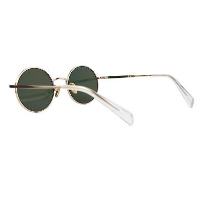 M10887 gold round metal sunglasses