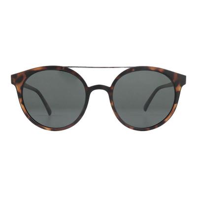 P10563 tortoiseshell round pc/tr90 sunglasses