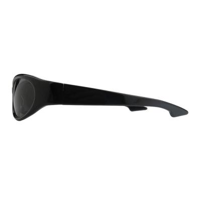 A11042 black oval acetate sunglasses
