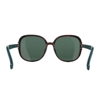 H10442 tortoiseshell brown aviator mixed-material sunglasses