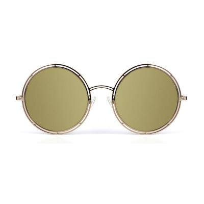 M10893 gold round metal sunglasses