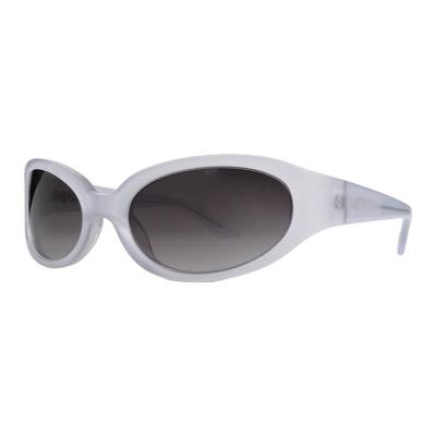 A11043 white oval acetate sunglasses