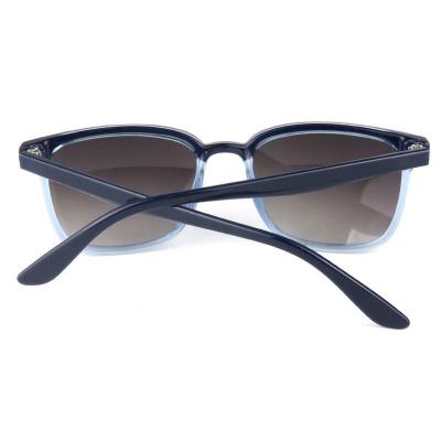 P10557 navy/black and translucent light blue (two-tone) wayfarer pc/tr90 sunglasses