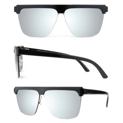 P10554 black square pc/tr90 sunglasses