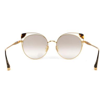 M10892 gold with tortoise shell accents cat eye metal sunglasses