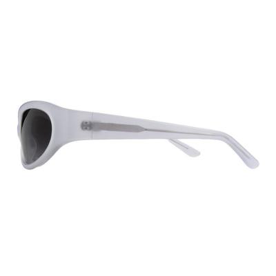 A11043 white oval acetate sunglasses