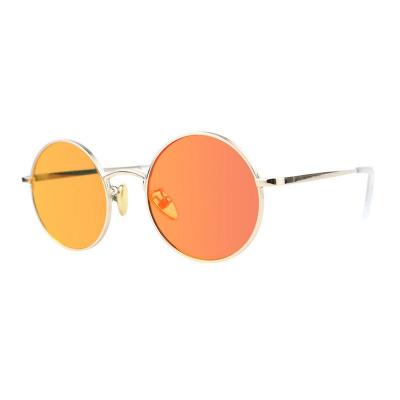 M10887 gold round metal sunglasses