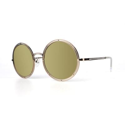M10893 gold round metal sunglasses