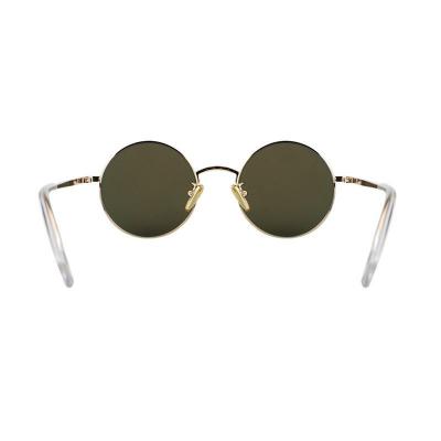 M10887 gold round metal sunglasses