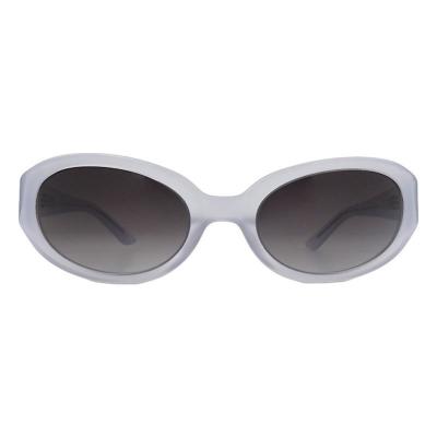 A11043 white oval acetate sunglasses