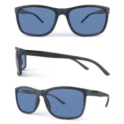 P10541 charcoal gray with wood grain texture wayfarer pc/tr90 sunglasses