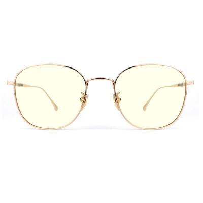 M10891 gold round metal sunglasses