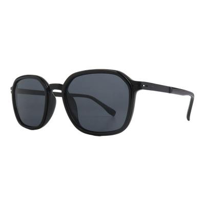 H10444 black square mixed-material sunglasses