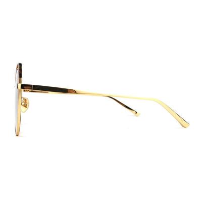 M10892 gold with tortoise shell accents cat eye metal sunglasses