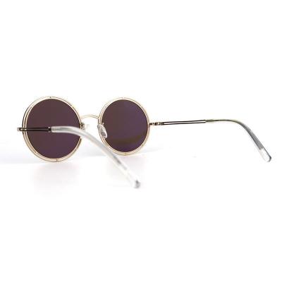 M10893 gold round metal sunglasses