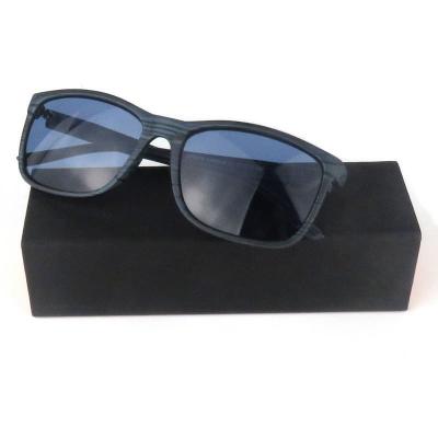 P10541 charcoal gray with wood grain texture wayfarer pc/tr90 sunglasses