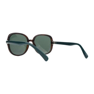 H10442 tortoiseshell brown aviator mixed-material sunglasses