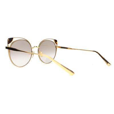 M10892 gold with tortoise shell accents cat eye metal sunglasses